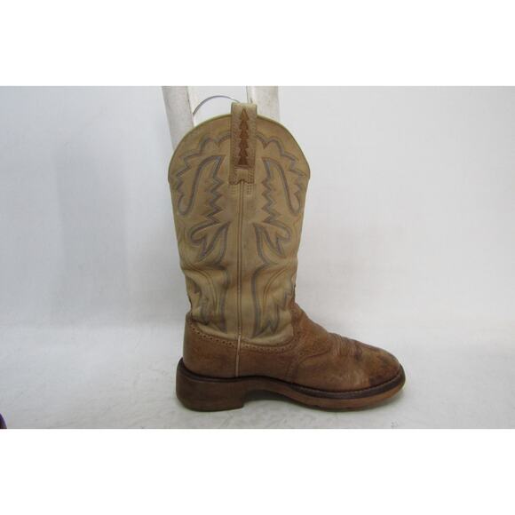 Ariat Mens Size 9 EE Brown Leather Stockman Cowboy Western Boots main image 5